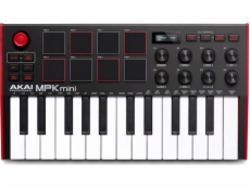 AKAI MPK Mini MK3 Control klávesnica Pad controller MIDI USB Black Red