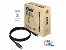 Club3D CAC-1576 USB4 GEN3X2 TYPE-C BI-DIRECTIONAL CABLE 8K60HZ DATA 40GBPS  PD 240W(48V/5A) EPR M/M 1M / 3.28FT