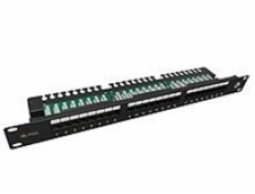 Solarix Patch panel 24x RJ-45 Cat5e UTP s vyvazovací lištou 1U SX24L-5E-UTP-BK-N