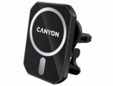 CANYON držák telefonu do ventilace auta MagSafe CM-15 pro iPhone12/13, magnetický, wireless nabíjení 15W, USB-C