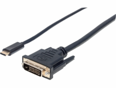 Kábel USB Manhattan USB-C - DVI-D 2 m Czarny (152457)