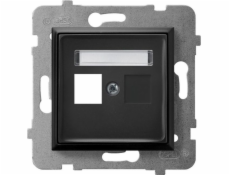 Ospel ARIA Jednoduché puzdro lichobežníkového konektora rovnej čiernej metalíze GPK-1U / p / 33