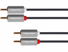 Kabel Kruger&Matz RCA (Cinch) x2 - RCA (Cinch) x2 3m szary (5076)