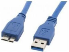 USB kábel Lanberg USB 3.0 MIKRO KÁBEL AM-MBM5P MODRÁ 50CM LANBERG CA-US3M-10CC-0005-B - CA-US3M-10CC-0005-B