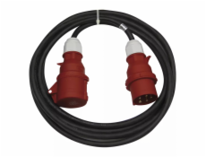 Emos 3 fázový venkovní prodlužovací kabel PM1105 - 25 m / 1 zásuvka / černý / guma / 400 V / 4 mm2