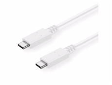 C-TECH Kabel USB 3.2, Type-C (CM/CM), PD 100W, 20Gbps, 2m, bílý