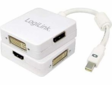 Adaptér AV logilink displayport mini - displayport - HDMI - DVI -i Biały (cv0045a)