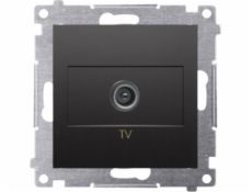 Kontaktní simon Simon 54 Single TV anténní hnízdo (modul). Pro jednotlivé instalace Black Mat Dak1.01/49