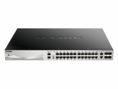 D-Link DGS-3130-30PS L3 Stck. Mng. PoE switch 24x GbE PoE+, 2x 10G RJ-45, 2x 10G SFP+, PoE 370W