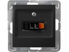 Ospel Impressja Speaker Socket Single Black Metallic GG-1Y/M/33
