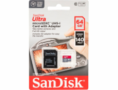 SanDisk Ultra microSDHC     64GB 140MB/s.Adapt.SDSQUAB-064G-GN6IA