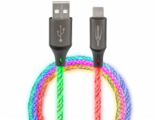 Ansmann USB-A / USB-C Kabel mit LED Beleuchtung 100cm  1700-0158