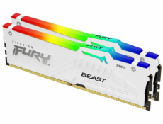 Kingston FURY Beast White DDR5 64GB (Kit 2x32GB) 5600MT/s DIMM CL40 RGB XMP