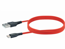 Kabel USB Schwaiger USB-A - USB-C 1.2 m Czerwony (LPRO510501)