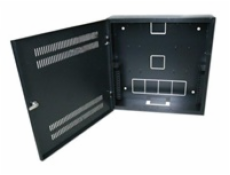 XtendLan 19  nástěnný vertikální rozvaděč 2U+4U, šířka 540mm, hloubka 150mm, perforované dveře, černý