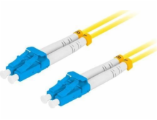 LANBERG optický patch cord SM LC/UPC-LC/UPC duplex 2m LSZH G657A1 průměr 3mm, barva žlutá  