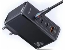 Nabíječka nabíječky Djams UP50 3XUSB-C+1XUSB GAN 100W PD Fast Charge Black/Black (US-CC163) nabíječka