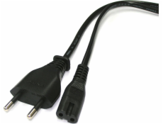 Napájací kábel Napájací kábel predlžovací kábel 230V, vidlicový-230V 2pin F, 2m, čierny, 2pinový koniec