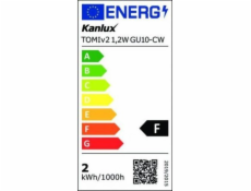 Kanlux LED žárovka Tomiv2 1-2W GU10-CW 120lm 6500K Color Cold 34960