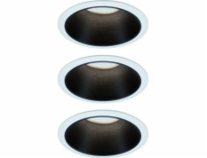 Paulmann Vestavné svítidlo Cole Coin 3cestné stmívatelné LED 3x6,5W 2700K 230V Bílá/Mat černá/Plast
