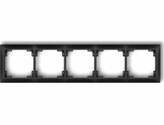 Karlik Frame Deco Soft, univerzální, pětinásobný, černý matný plast (12DRSO-5)
