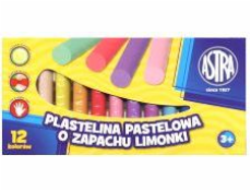 Plastelína Astra Pastel, 12 barev, vůně limetky