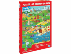 Nakladatelství Jako Puzzle 70 dílků. Polsko. Od Baltského moře po Tatry
