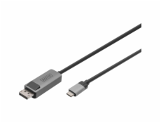 DIGITUS USB Type C / DisplayPort Bidirektional Alu, black 2m