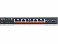 Zyxel XMG1915-10EP, 8-port 2.5GbE, 2 SFP+, 8 x PoE++ 130W Smart Switch, hybird mode, standalone or NebulaFlex Cloud