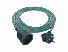 Prodlužovací kabel 2 m / 1 zásuvka / zelený / PVC / 1 mm2