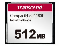 Transcend 512MB INDUSTRIAL TEMP CF180I CF CARD, (MLC) paměťová karta (SLC mode), 85MB/s R, 70MB/s W