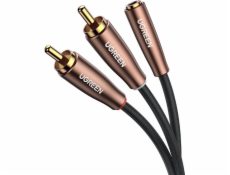 Ugreen Jack 3,5 mm - RCA (Cinch) kábel x2 3 m čierny (UGR1054)