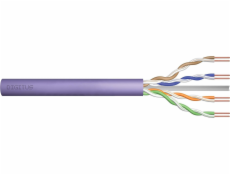 Digitus DIGITUS inštalačný telekomunikačný kábel, kat. 6, U/UTP, Dca, drôt, AWG 23/1, LSOH, 305m, fialový, kartón