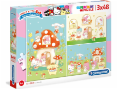 Clementoni Puzzle 3x48 Super Color Hello Kitty