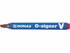 Donau DONAU permanentný popisovač D-Signer, 1-4mm (linka), červený