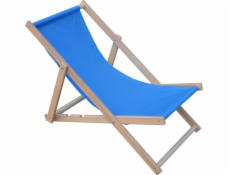 Royokamp Skladacie drevené plážové ležadlo, nevädzovo modré Royokamp