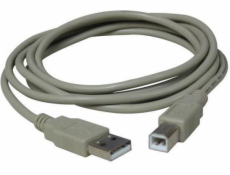 Kábel USB-A s logom USB – 5 m sivý (15853)