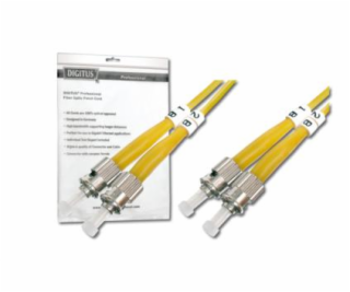 DIGITUS Fiber Optic Patch Cord, ST to ST, Singlemode, OS1...
