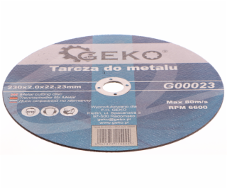 Řezný kotouč na ocel, 230x2,0mm, GEKO