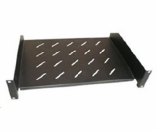 Police s perforací 19", 2U/280mm, nosnost 45kg, černá