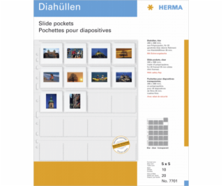 Herma Slide pockets 5x5 10 sheets clear 7701
