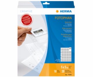 Herma Slide Pockets 5x5 10 sheets clear/matt        7698