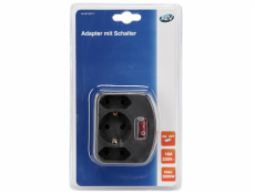 REV 3-fach adapter s prepinacom cierna