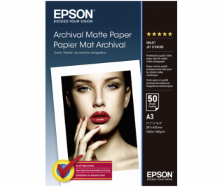 Epson Archival Matte Paper A 3, 50 listov 189 g S 041344