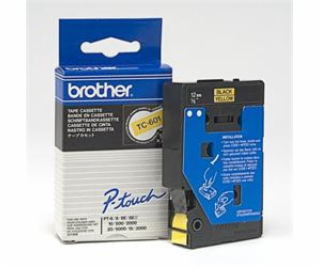 BROTHER TC601 Black On Yellow Tape (12mm)
