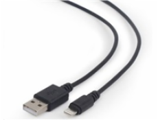 GEMBIRD USB 2.0 Lightning (IP5 a vyšší) nabíjecí a synchronizační kabel, 2m, černý