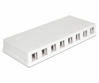 Delock Keystone Box 8-portový, nástenný