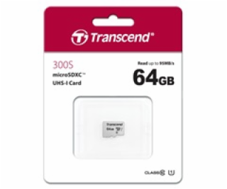 Transcend microSDXC 300S-A  64GB Class 10 UHS-I U1