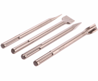 Sekáče SDS PLUS, sada 4ks, 250mm:, plochý 20 a 40mm, špič...