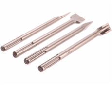 Sekáče SDS PLUS, sada 4ks, 250mm:, plochý 20 a 40mm, špičatý, drážkovací, GEKO